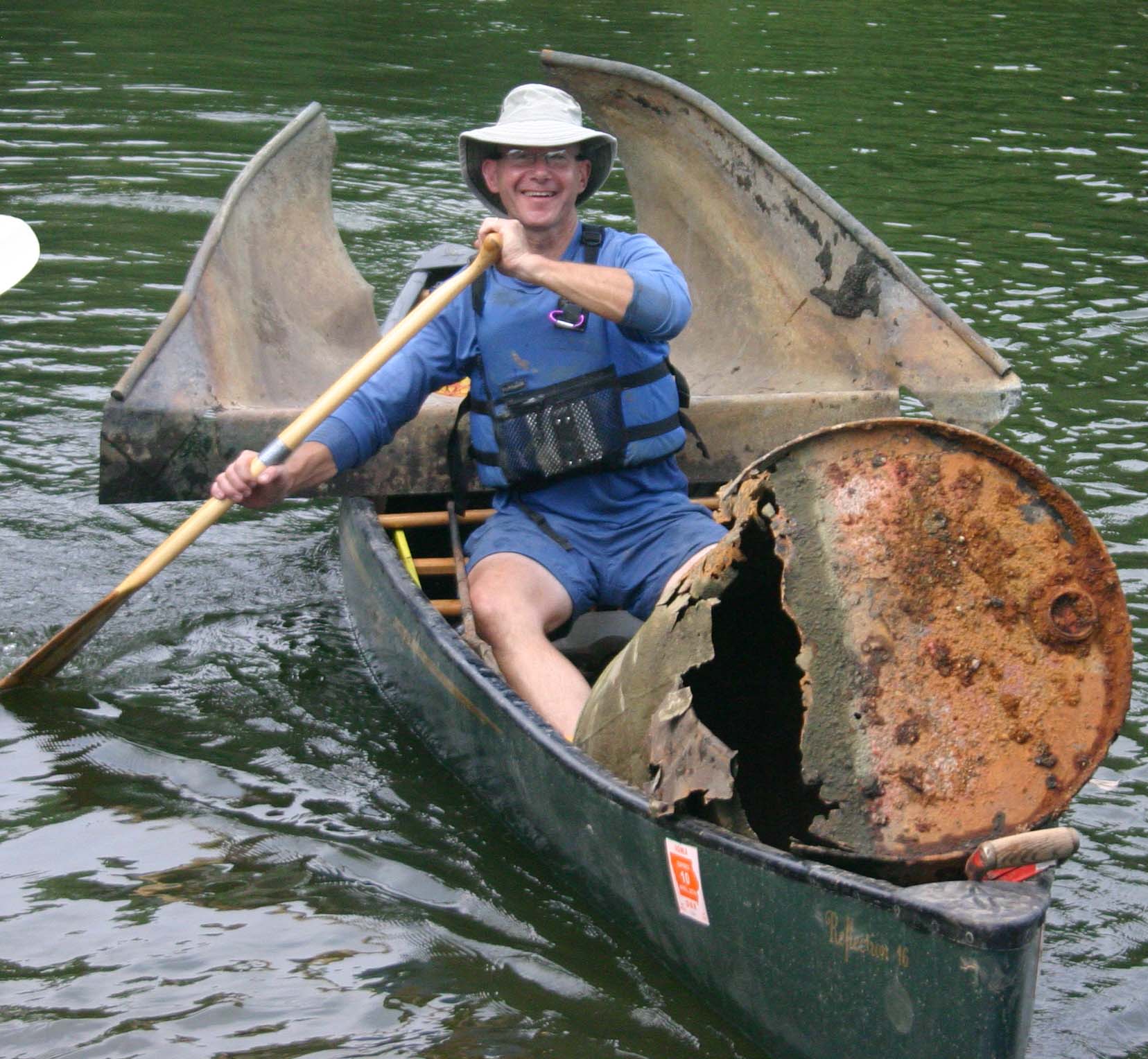Dave Kraemer with a full Canoe
